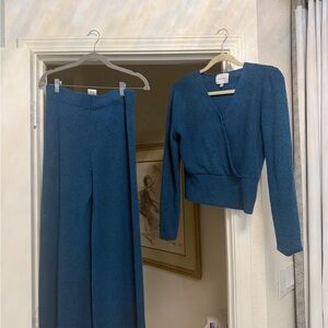 White House Black Market Teal Wide Leg Jumpsuit